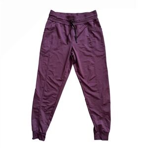 HEAT Women's Burgundy Joggers Sweatpants Size S Elastic Waist Drawstring Pockets